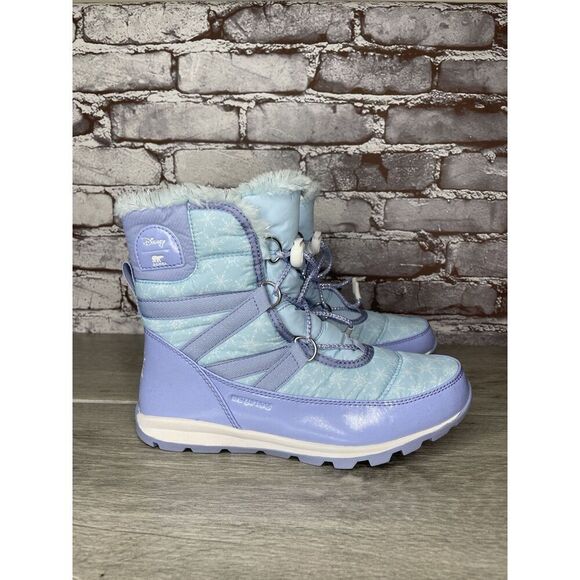 Disney X Sorel Z52113 Blue Whitney Short Frozen 2 Elsa Snow Boot Girls 5 US/37EU - Picture 15 of 16
